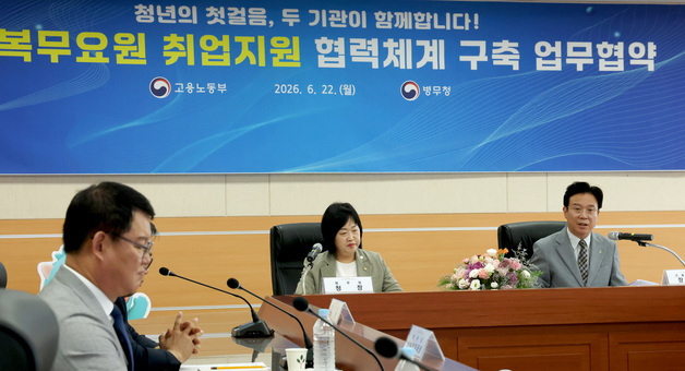 사회복무요원 취업지원 위해 고용노동부-병무청 업무협약