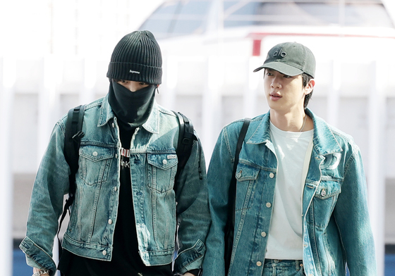 정국·진, 출국하는 청청 형제