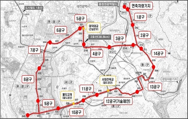 대전시 "트램 개통 2028년 말에서 2030년 하반기로 조정"