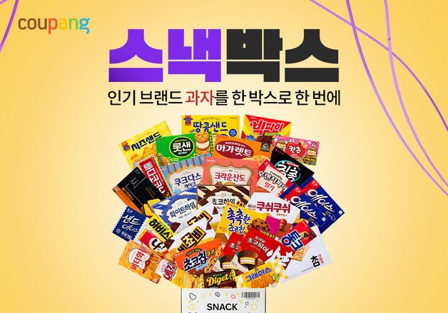 인기 제과 브랜드 한 번에…쿠팡, '스낵박스' 출시 기념 할인 기획전