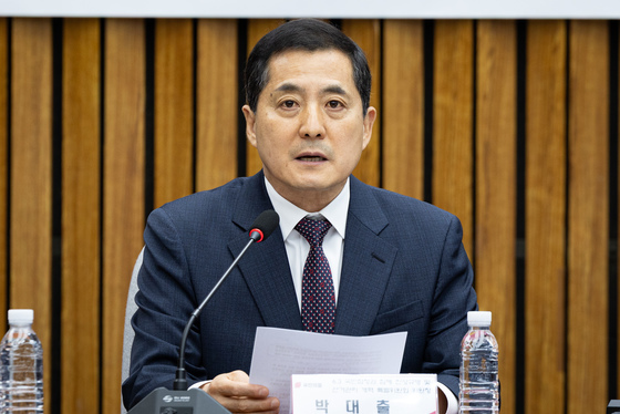 모두 발언하는 박대출 국민의힘 선거관리 개혁 특위원장