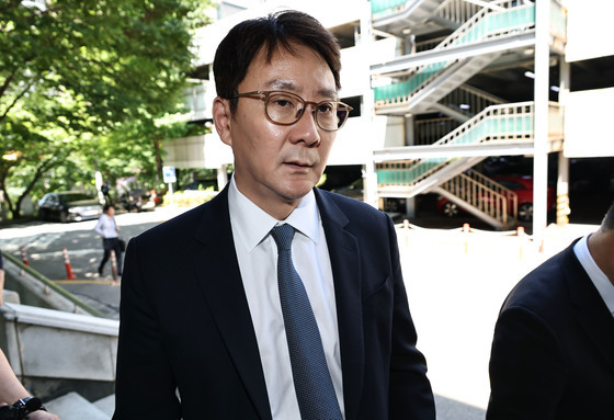 전진배 JTBC 대표이사, 서울회생법원 도착