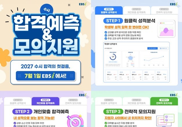 EBS, '2027 수시모집 합격예측·모의지원 서비스' 7월 1일 오픈