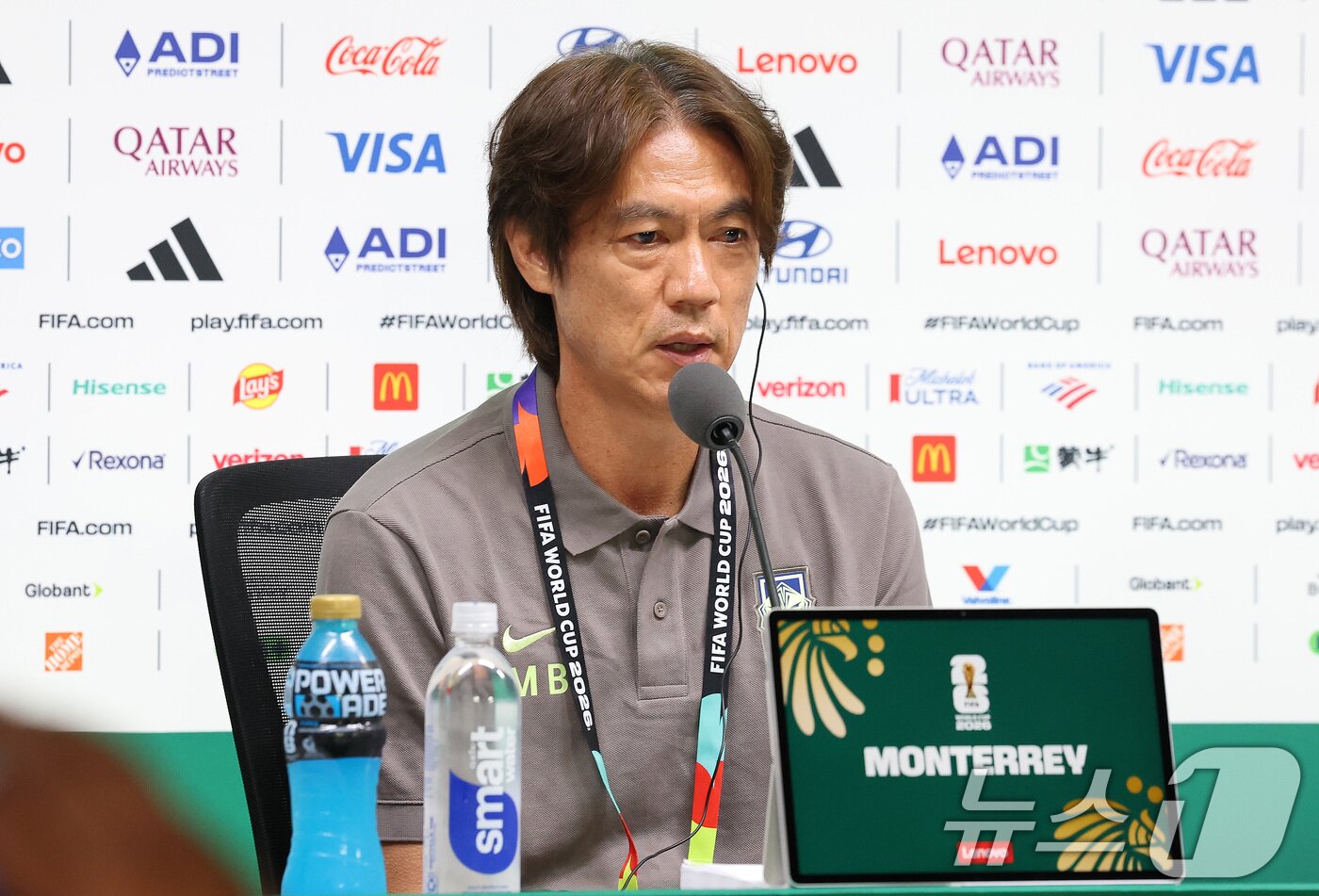 본문 이미지 - 홍명보 대한민국 축구대표팀 감독. 2026.6.24 ⓒ 뉴스1 임세영 기자