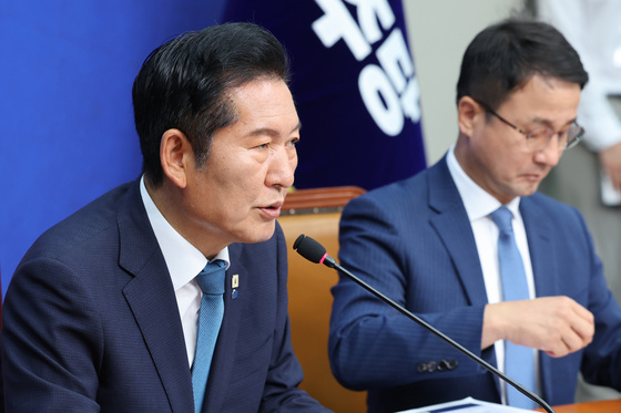 최고위 발언하는 정청래