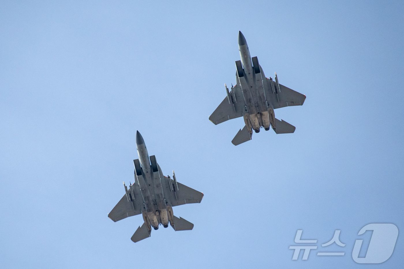 (보스턴 AFP=뉴스1) 김경민 기자 = 미군 F-15 전투기. 2025.4.21ⓒ AFP=뉴스1