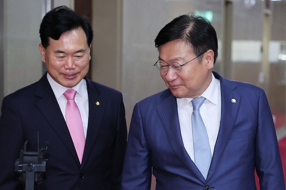 의장 주재 원내대표 회동 마친 정점식·김승수