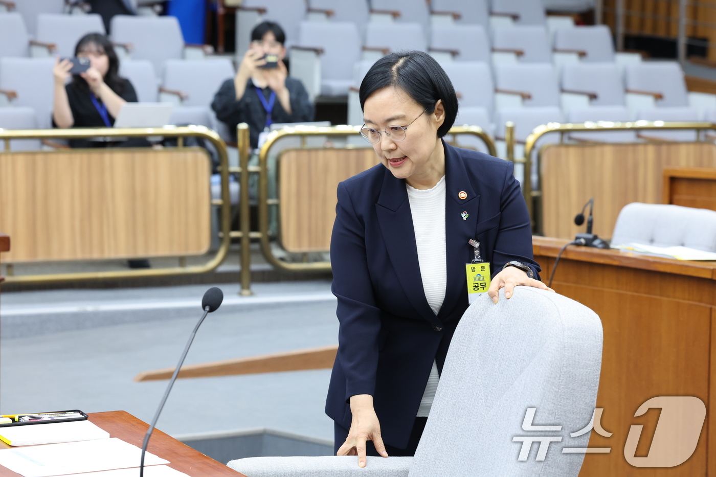 (서울=뉴스1) 신웅수 기자 = 한성숙 국무총리 후보자가 25일 서울 여의도 국회에서 열린 인사청문회에 출석하고 있다. 2026.6.25/뉴스1