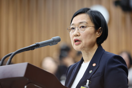청문회 인사말하는 한성숙