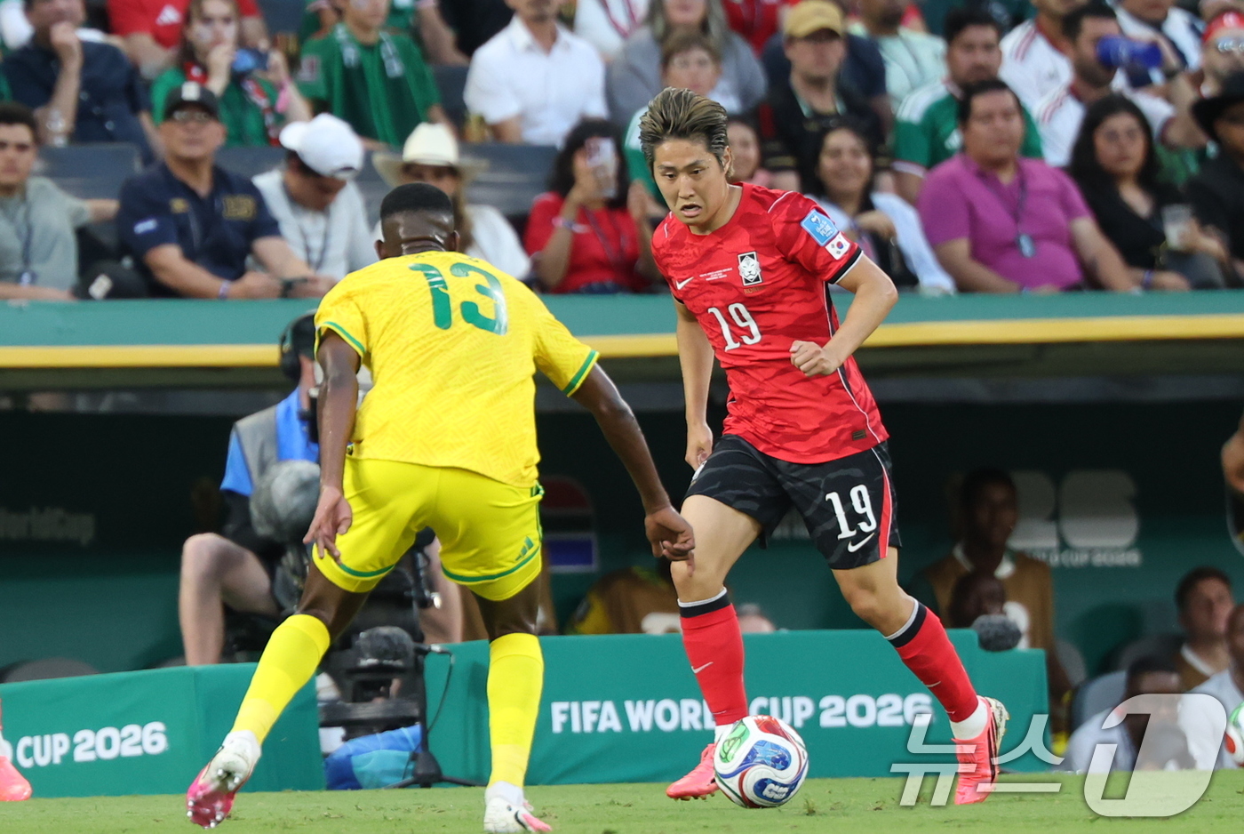 (몬테레이(멕시코)=뉴스1) 박지혜 기자 = 대한민국 축구국가대표팀 이강인이 24일(현지시간) 멕시코 몬테레이 스타디움에서 열린 2026 북중미 월드컵 A조 조별리그 3차전 대한민 …
