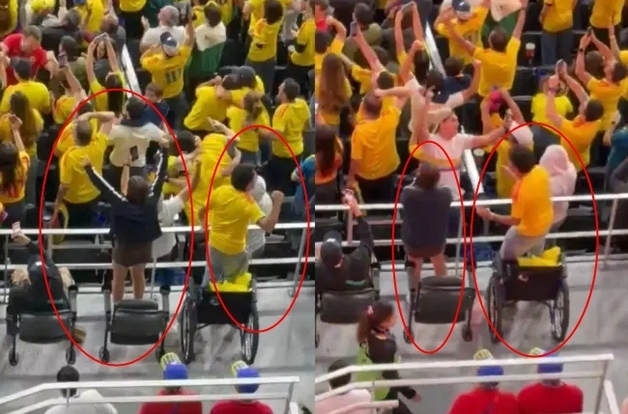 "월드컵의 기적?"…콜롬비아 승리하자 휠체어에서 벌떡 일어난 관중