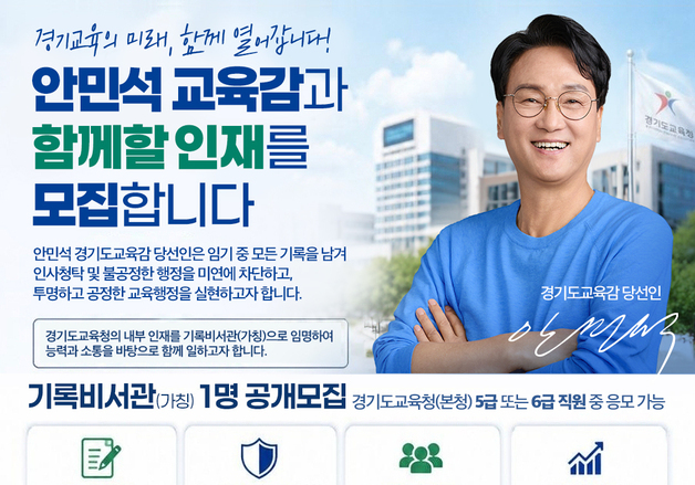 안민석 인수위, 교육감 발언 기록할 '기록비서관' 뽑는다