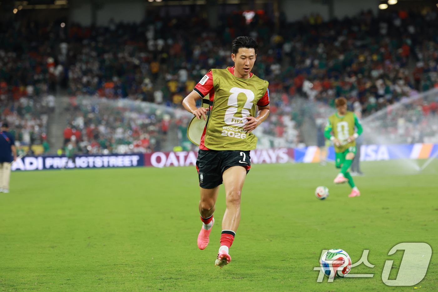 (몬테레이(멕시코)=뉴스1) 임세영 기자 = 대한민국 축구국가대표 손흥민이 24일(현지시간) 멕시코 몬테레이 스타디움에서 열린 2026 북중미 월드컵 A조 조별리그 3차전 대한민국 …