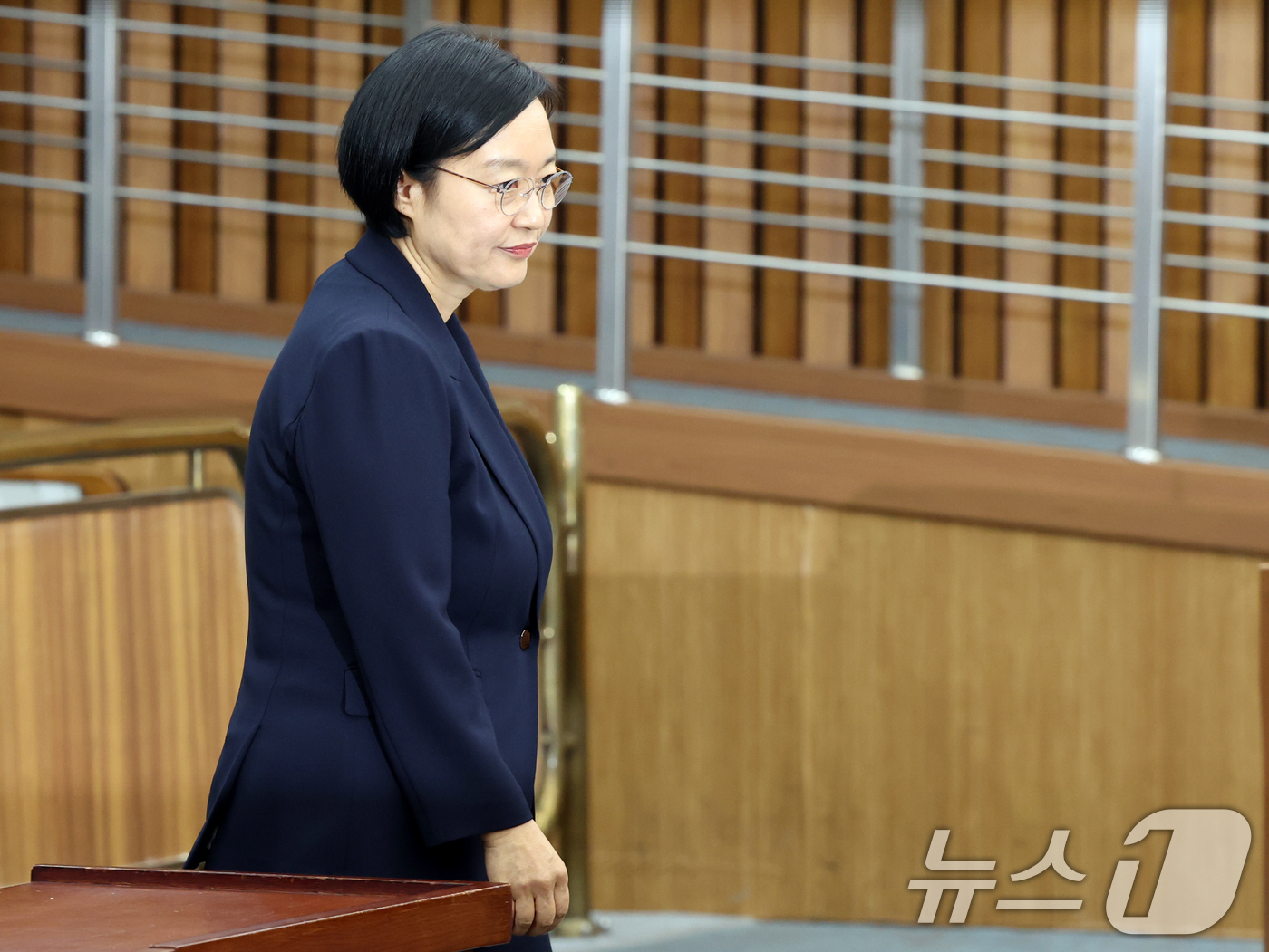 (서울=뉴스1) 황기선 기자 = 한성숙 국무총리 후보자가 25일 서울 여의도 국회에서 열린 인사청문회에 출석하고 있다. 2026.6.25/뉴스1
