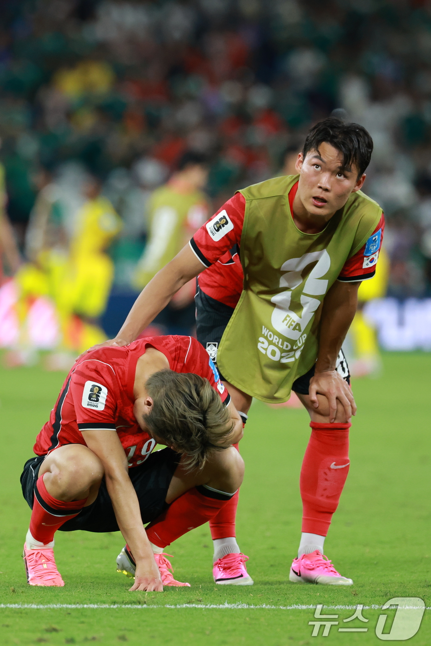 (몬테레이(멕시코)=뉴스1) 임세영 기자 = 대한민국 축구국가대표팀 오현규가 24일(현지시간) 멕시코 몬테레이 스타디움에서 열린 2026 북중미 월드컵 A조 조별리그 3차전 대한민 …