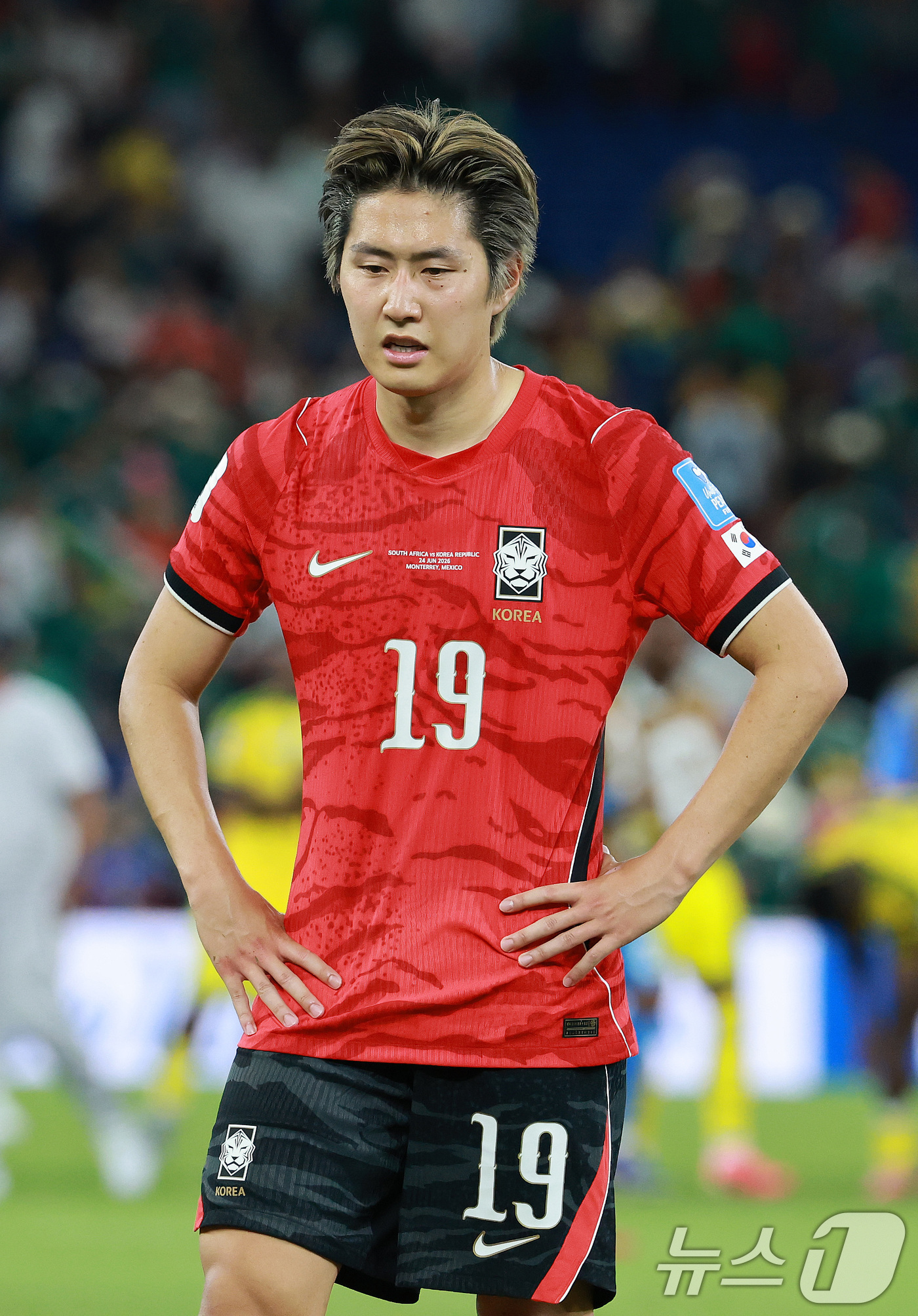 (몬테레이(멕시코)=뉴스1) 임세영 기자 = 대한민국 축구국가대표팀 이강인이 24일(현지시간) 멕시코 몬테레이 스타디움에서 열린 2026 북중미 월드컵 A조 조별리그 3차전 대한민 …
