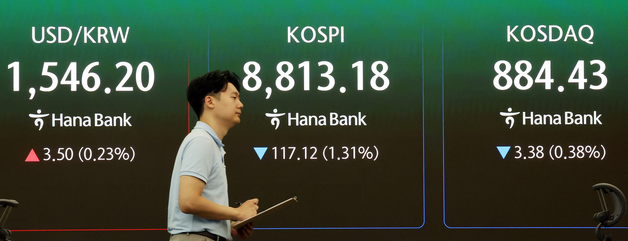 "메모리 수요 감소 우려" 삼전닉스 8%대 급락…코스피 8250선[장중시황]