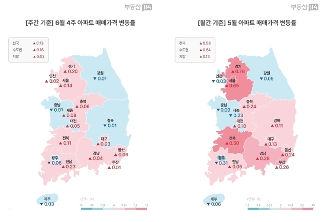 6월 넷째 주 서울 집값 0.14% 상승…전세도 매물 부족에 강세