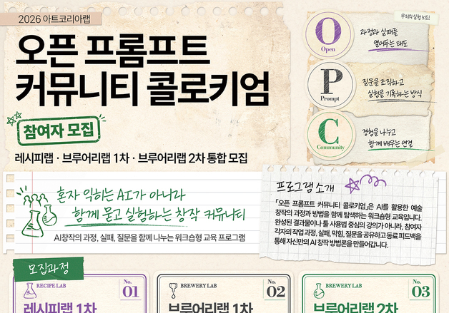 "AI 활용 예술 창작법 공유 모임"…'오픈 프롬프트 커뮤니티' 참가자 모집