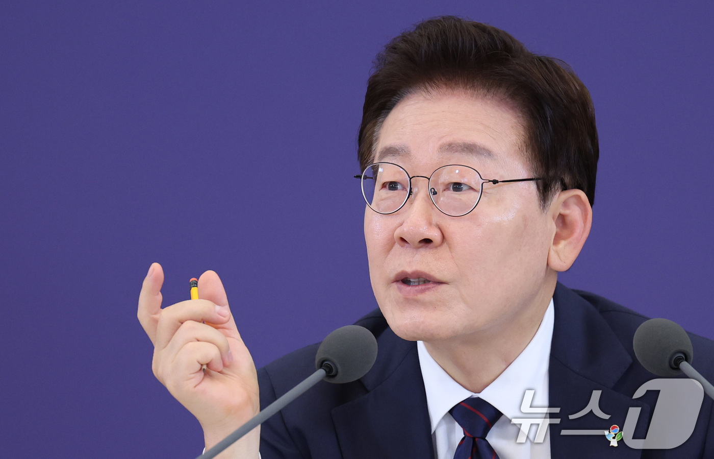 (서울=뉴스1) 이재명 기자 = 이재명 대통령이 26일 청와대에서 열린 미래 新안보 혁신기업 육성 전략회의에서 발언을 하고 있다. 2026.6.26/뉴스1