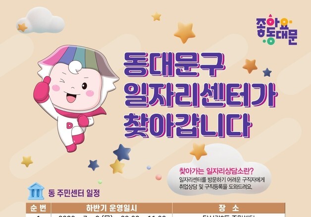 "전문 직업상담사가 현장으로"…동대문구, 찾아가는 일자리상담소 운영