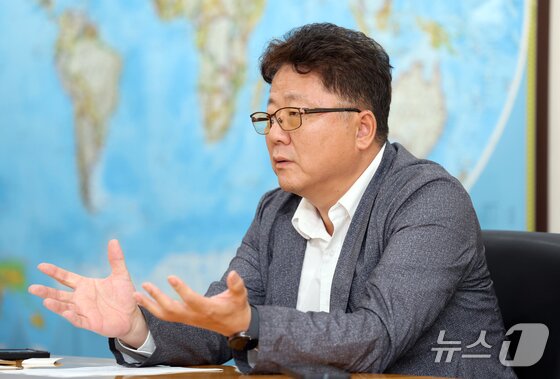 본문 이미지 - 한영성 효성중공업 연구소장이 26일 경기 안양시 동안구 효성 안양공장 기술원에서 뉴스1과 인터뷰를 하고 있다./뉴스1 김영운 기자