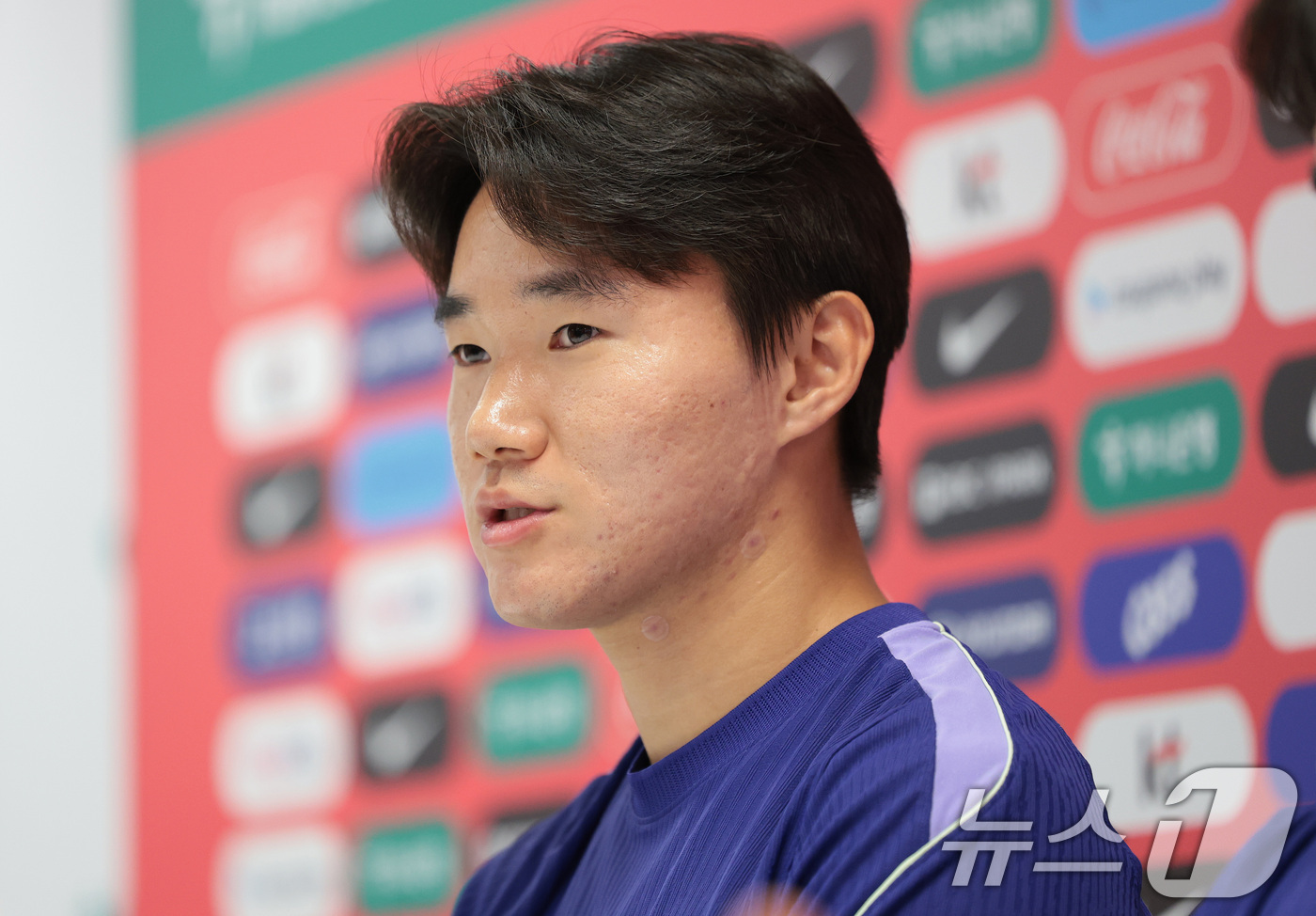 (과달라하라(멕시코)=뉴스1) 박지혜 기자 = 한국 축구 국가대표팀 양현준이 27일(현지시간) 멕시코 과달라하라 인근 사포판 치바스 바예 베르데 훈련장에 마련된 베이스캠프에서 훈련 …