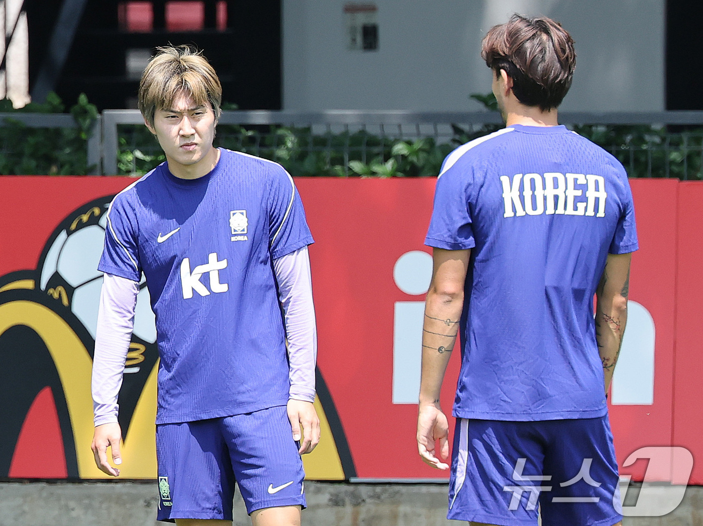 (과달라하라(멕시코)=뉴스1) 임세영 기자 = 대한민국 축구국가대표팀 이강인이 27일(현지시간) 멕시코 과달라하라 인근 대한민국 축구대표팀의 베이스캠프 훈련장인 치바스 바예 베르데 …