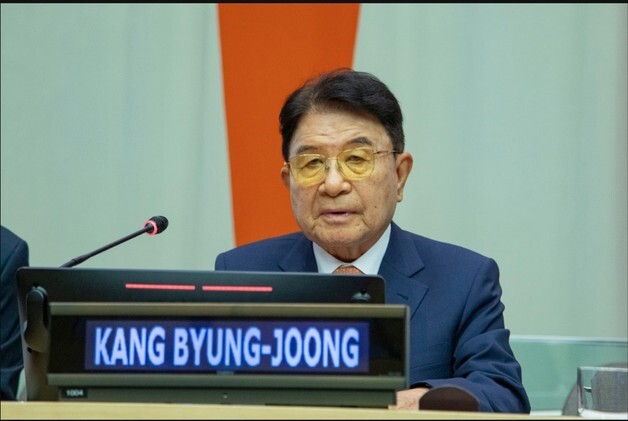 "AI시대에도 사람이 중심"…강병중 넥센 회장, UN서 기업가정신 연설