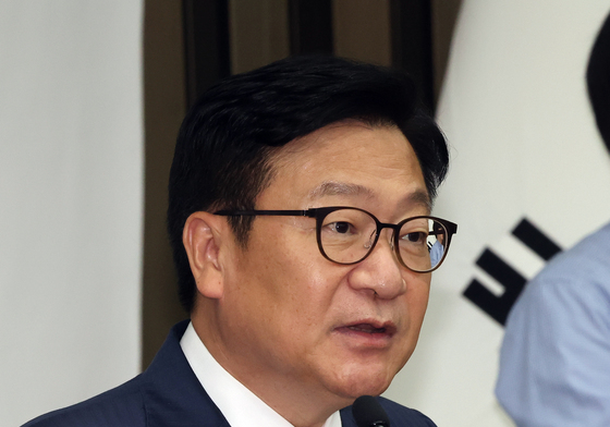 모두발언하는 정점식 원내대표