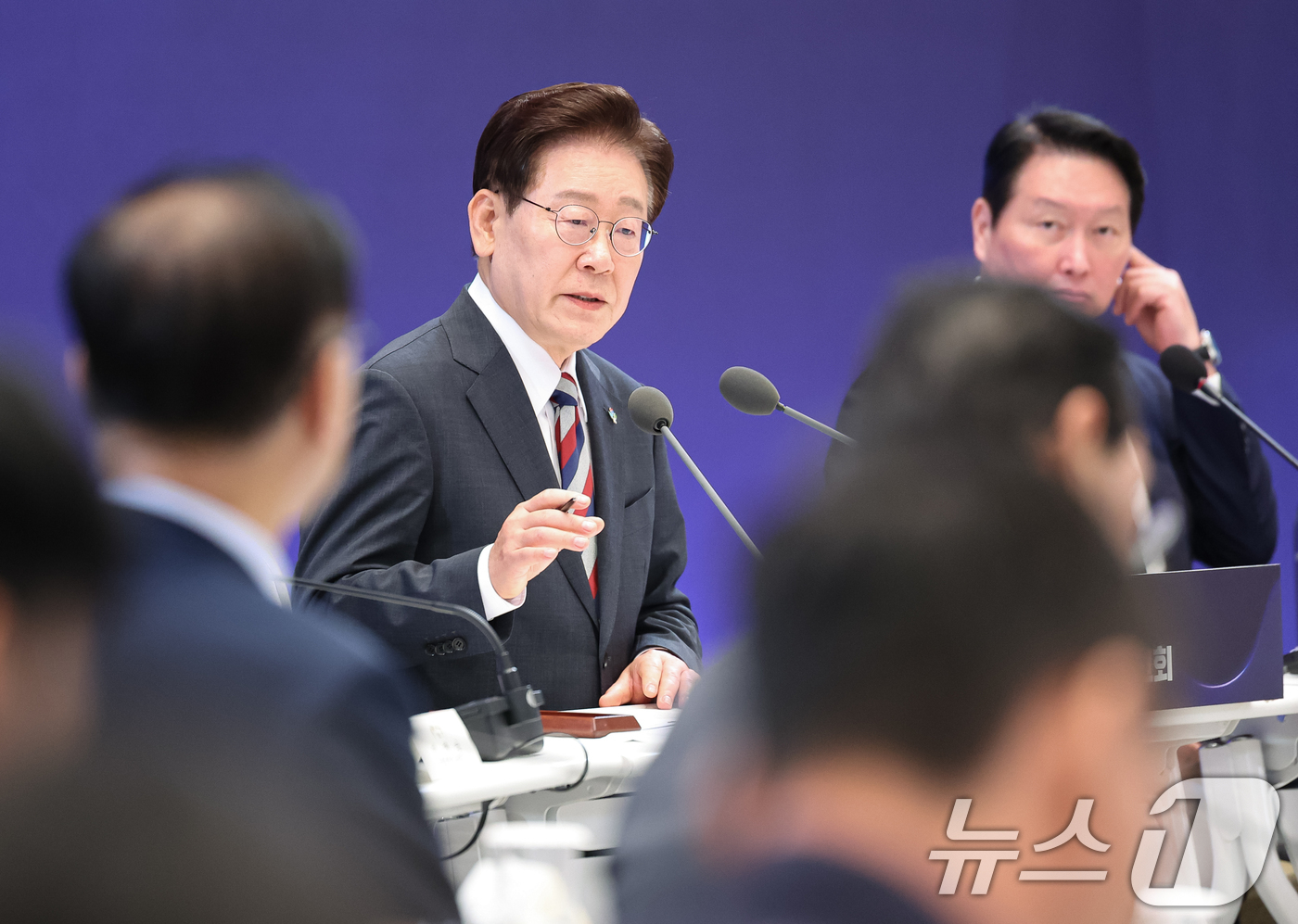 (서울=뉴스1) 허경 기자 = 이재명 대통령이 29일 청와대 영빈관에서 열린 대한민국 대도약 3대 메가프로젝트 국민보고회에서 발언하고 있다. 2026.6.29/뉴스1