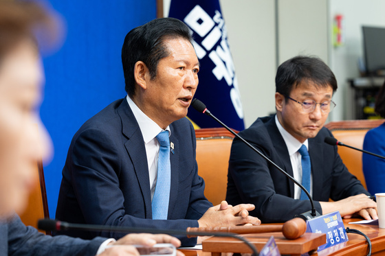 투표 참여 독려하는 정청래 대표