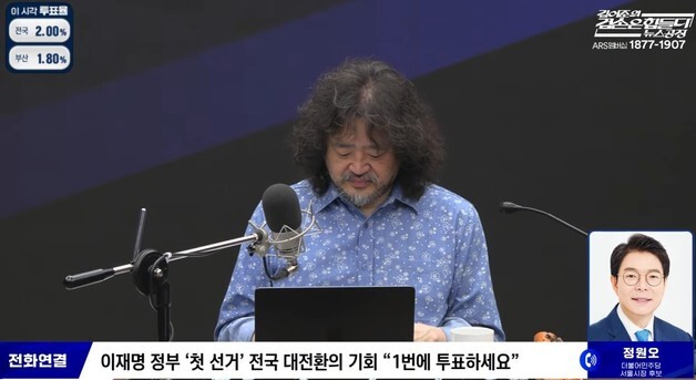 與 후보들, 지방선거 당일 '김어준 유튜브' 대거 출연…투표 독려