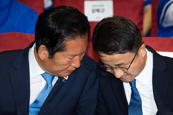머리 맞댄 정청래·한병도