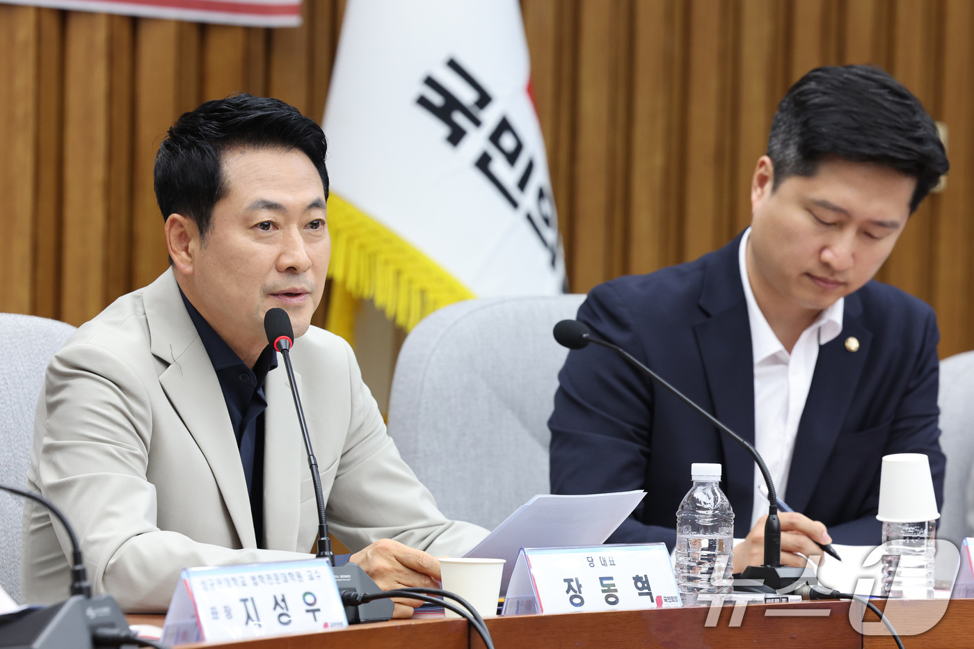 (서울=뉴스1) 신웅수 기자 = 장동혁 국민의힘 대표가 30일 서울 여의도 국회에서 열린 6.3 지방선거 참정권 박탈 사태 청년·대학생 시국 대토론회에서 발언하고 있다. 2026. …