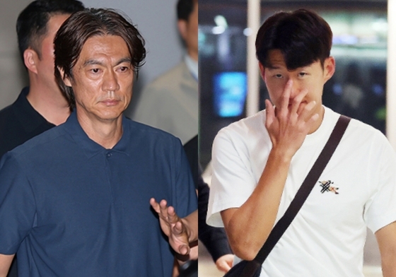홍명보 감독과 따로 귀국길 오른 손흥민