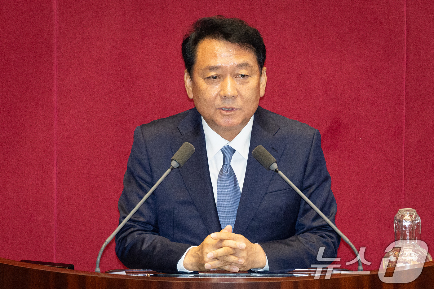 (서울=뉴스1) 유승관 기자 = 제22대 국회 후반기 이광재 예산결산특별위원장이 30일 서울 여의도 국회에서 열린 제436회 국회(임시회) 제4차 본회의에서 당선인사를 하고 있다. …