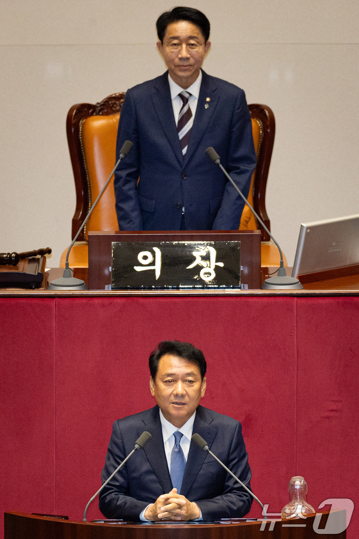 (서울=뉴스1) 유승관 기자 = 제22대 국회 후반기 이광재 예산결산특별위원장이 30일 서울 여의도 국회에서 열린 제436회 국회(임시회) 제4차 본회의에서 당선인사를 하고 있다. …