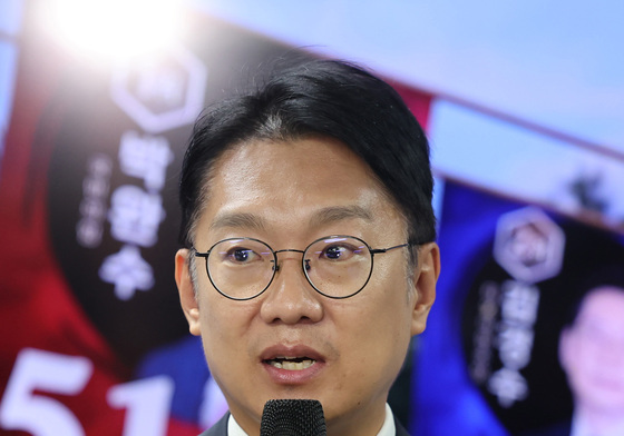 당선 유력에 소감 밝히는 김남준 후보