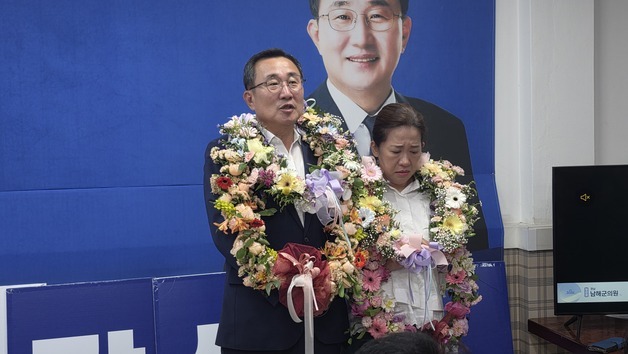 [6·3 지선] '리턴매치 설욕' 강석주 통영시장 당선인…"위대한 선택에 결과로 보답"