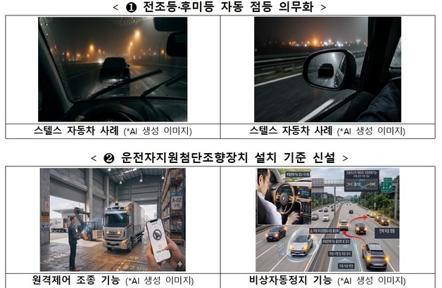 야간 '스텔스 자동차' 퇴출…9월부터 전조등·자동점등 의무화