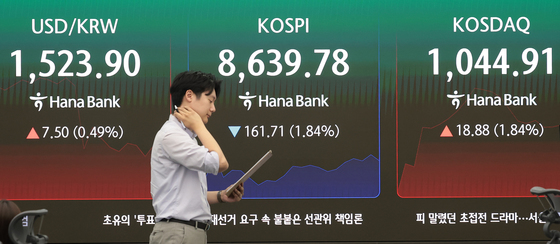코스피는 하락·환율 상승 출발