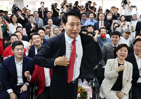 오세훈 당선인 '다시 시작이다'