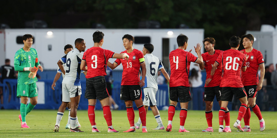 마지막 평가전 승리 거둔 대한민국 축구대표팀