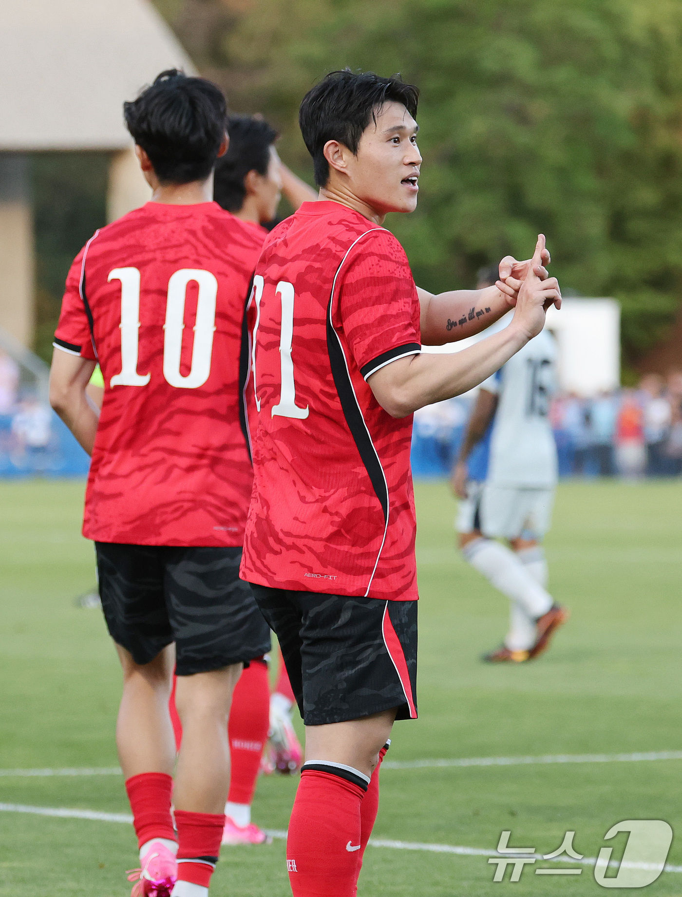 (프로보(유타주)=뉴스1) 임세영 기자 = 대한민국 축구대표팀 이동경이 3일(현지시간) 미국 유타주 솔트레이크시티 브리검 영 대학교 BYU 사우스필드 경기장에서 2026 국제축구연 …