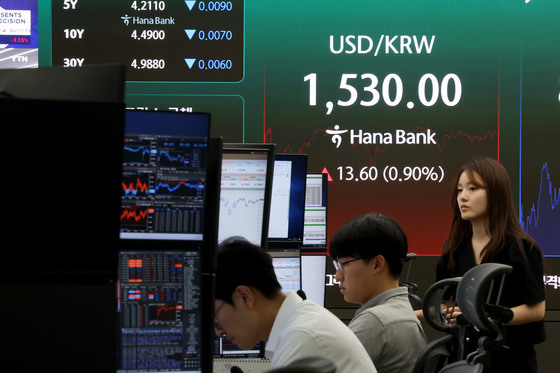 치솟는 환율, 1530원 시대
