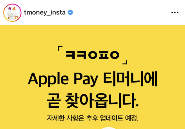 "애플페이 교통카드, 카카오페이도 돼요"…충전 수단 확대