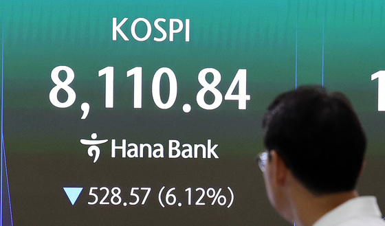 [뉴스1 PICK]코스피, 장 초반 6%대 급락…매도사이드카 발동