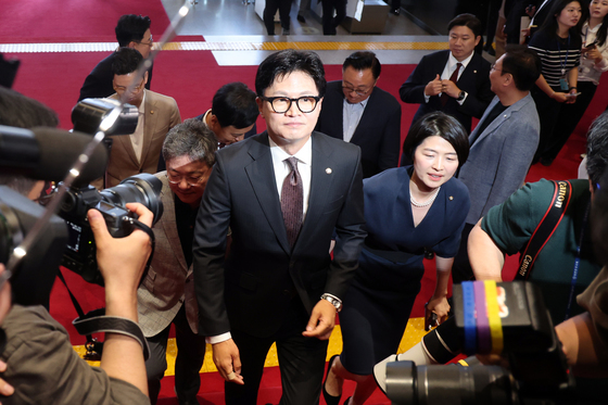국회로 등청하는 한동훈 의원