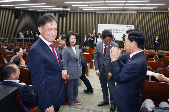 의총 참석한 국민의힘 재·보궐선거 당선자들